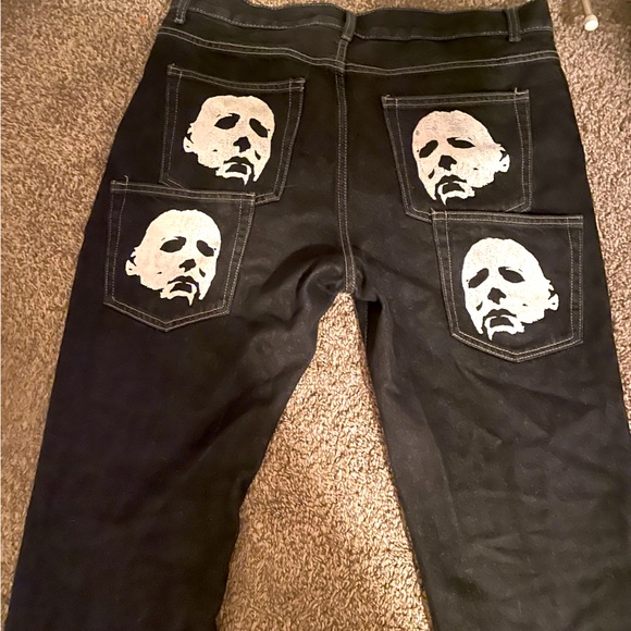 santo superior streetwear michael myers denim jeans - Picture 1 of 5